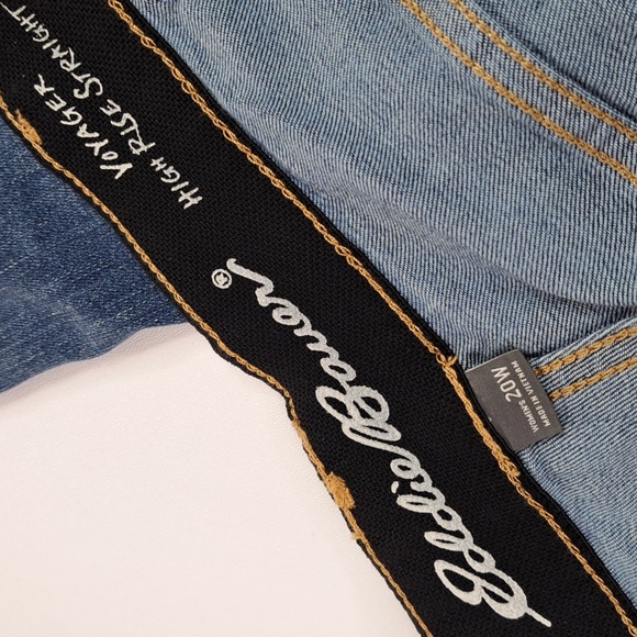 New Eddie Bauer Voyager High Rise Straight Sorbtek Blue Jeans Size 20W - Picture 15 of 17